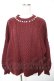 画像1: axes femme / かぎ編みニットトップス M ワイン Y-26-01-01-039-AX-TO-SZ-ZY (1)