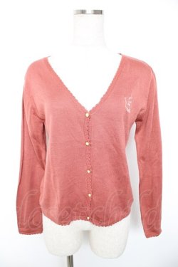 画像1: axes femme / 塔刺繍カーディガン M アワピンク Y-26-01-01-040-AX-TO-SZ-ZY