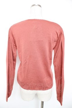 画像2: axes femme / 塔刺繍カーディガン M アワピンク Y-26-01-01-040-AX-TO-SZ-ZY