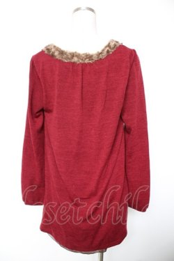 画像2: axes femme / 裾プリントチュニック M ワイン Y-26-01-01-045-AX-OP-SZ-ZY