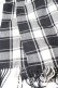 画像2: NieR Clothing / チェック柄 大判ストールマフラー  黒×アイボリー Y-26-01-01-006-PU-ZA-SZ-ZY (2)