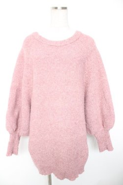 画像1: axes femme / 2wayメランジニット F ピンク Y-26-01-01-050-AX-TO-SZ-ZY