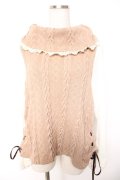 axes femme / サイド編み上げニットトップス M モカ Y-26-01-01-053-AX-TO-SZ-ZY