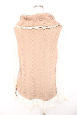 画像2: axes femme / サイド編み上げニットトップス M モカ Y-26-01-01-053-AX-TO-SZ-ZY