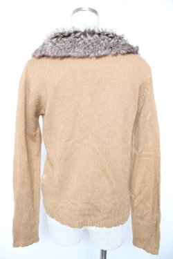 画像2: axes femme / ファーティペ付属レースカーディガン M キャメル Y-26-01-01-054-AX-TO-SZ-ZY