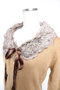 画像3: axes femme / ファーティペ付属レースカーディガン M キャメル Y-26-01-01-054-AX-TO-SZ-ZY