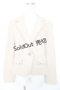 画像1: axes femme / ビジューポケットジャケット  ベージュ Y-26-01-01-055-AX-JA-SZ-ZY