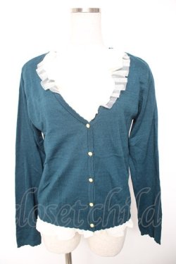 画像1: axes femme / アンサンブル風カーディガン M グリーン Y-26-01-01-058-AX-TO-SZ-ZY