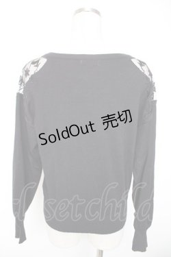 画像2: axes femme / ショルダーフラワーニット M 黒 Y-26-01-01-060-AX-TO-SZ-ZI