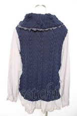 画像2: axes femme / サイド編み上げニットトップス M 紺 Y-26-01-01-063-AX-TO-SZ-ZI (2)