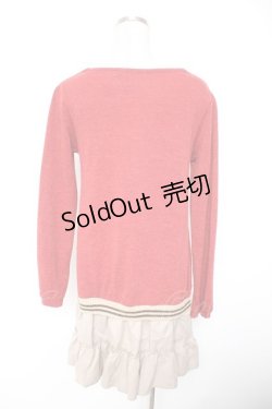 画像2: axes femme / アーガイル柄カーデ風ワピース M エンジ Y-26-01-01-067-AX-OP-SZ-ZI