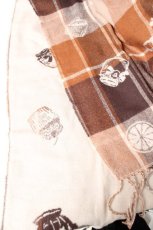 画像2: axes femme / ティータイム柄JQストール 65×180+10×2cm 茶 Y-26-01-01-009-AX-ZA-SZ-ZT578 (2)