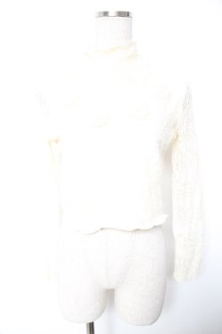 画像1: Swankiss / パールモチーフ付き総レーストップス F 生成り Y-26-01-01-075-CA-TO-SZ-ZY