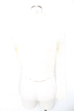 画像2: Swankiss / パールモチーフ付き総レーストップス F 生成り Y-26-01-01-075-CA-TO-SZ-ZY