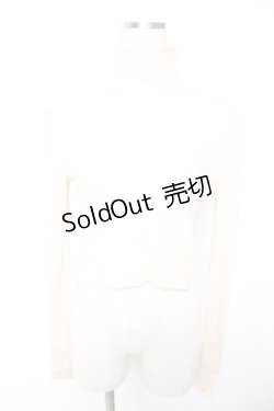 画像1: Swankiss / ハイネックリブニットソー F ベージュ Y-26-01-01-079-CA-TO-SZ-ZY