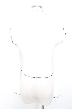 画像2: Swankiss / リボン付リブニットソー F 白 Y-26-01-01-080-CA-TO-SZ-ZY