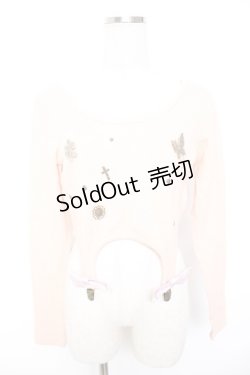 画像1: Swankiss / ガーター付きニットトップス F ピンク Y-26-01-01-081-CA-TO-SZ-ZY