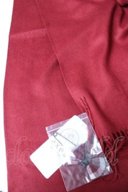 画像2: axes femme / リボン付無地ストール  ワイン Y-26-01-01-010-AX-ZA-SZ-ZY