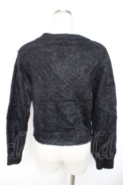 画像2: m petit by misako / リボンニットカーディガン  黒 Y-26-01-01-082-LO-TO-SZ-ZY