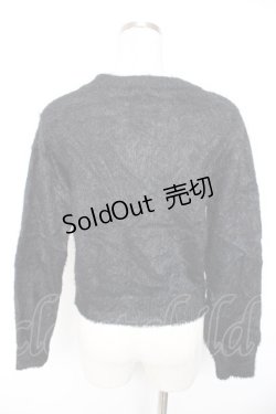 画像2: m petit by misako / リボンニットカーディガン  黒 Y-26-01-01-082-LO-TO-SZ-ZS