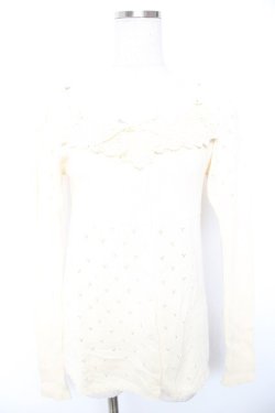 画像1: Emily Temple cute / ニット切替カーディガン M アイボリー Y-26-01-01-083-ET-TO-SZ-ZY