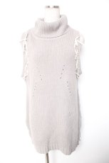 画像1: axes femme / 肩レースアップロングプルオーバー M グレー Y-26-01-01-089-AX-TO-SZ-ZI (1)