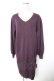 画像1: axes femme / Vネックロングニットワンピ M パープル Y-26-01-01-090-AX-OP-SZ-ZY (1)