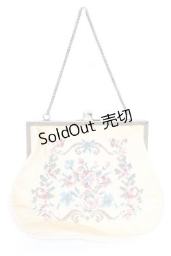 画像1: an another angelus / 刺繍がま口バック  ベージュ Y-26-01-01-012-CA-BG-SZ-ZY