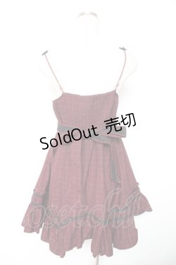 画像2: axes femme / グレンチェックチュニック  ワイン Y-26-01-01-092-AX-OP-SZ-ZY