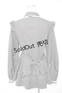 画像2: Secret Honey / レースヨークラッフルタイ長袖セットアップ 2 グレー Y-26-01-01-097-CA-OP-SZ-ZI