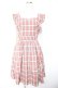 画像1: axes femme POETIQUE / チェック×カットソー切替ワンピース M ピンク Y-26-01-01-100-AX-OP-SZ-ZY (1)