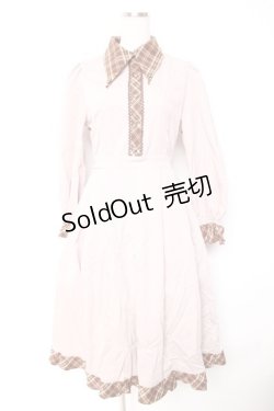 画像1: axes femme / デリスショコラシャツワンピース  ベージュ Y-26-01-01-104-AX-OP-SZ-ZS