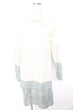 画像1: axes femme / グラデーションニットワンピース  グリーン Y-26-01-01-105-AX-OP-SZ-ZY