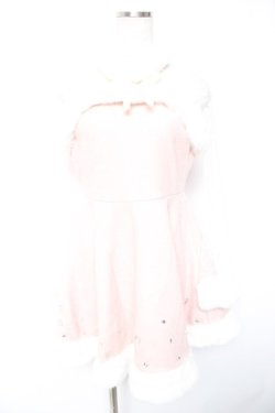 画像1: Swankiss / メルトンファーワンピース F ピンク Y-26-01-01-111-CA-OP-SZ-ZY