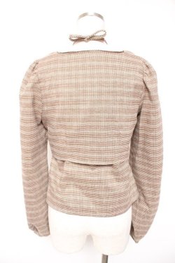 画像2: Bubbles / ダブルボタンクロップドブラウス F ブラウン Y-26-01-01-113-CA-BL-SZ-ZY