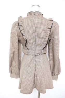 画像2: Bubbles / タイニーボタンフリルセットアップ F ブラウン Y-26-01-01-114-CA-OP-SZ-ZY