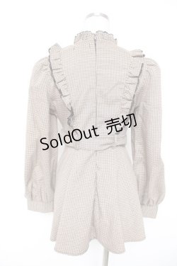 画像2: Bubbles / タイニーボタンフリルセットアップ F ブラウン Y-26-01-01-114-CA-OP-SZ-ZS