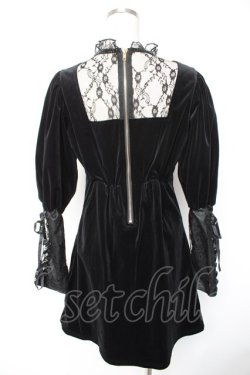 画像2: Swankiss / TS velour bijou puff O/P F ブラック Y-26-01-01-116-CA-OP-SZ-ZY