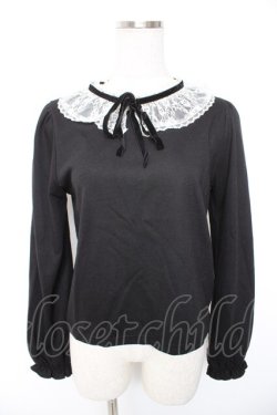 画像1: Honey Cinnamon / レースカラートップス F 黒 Y-26-01-01-120-LO-TO-SZ-ZY