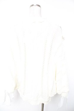 画像2: LIZ LISA / 編み上げニットポンチョ  生成り Y-26-01-01-122-LO-TO-SZ-ZY