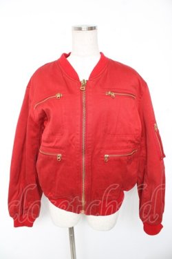 画像1: PINK HOUSE / ロゴプリントブルゾン  赤 Y-26-01-01-123-LO-JA-SZ-ZY