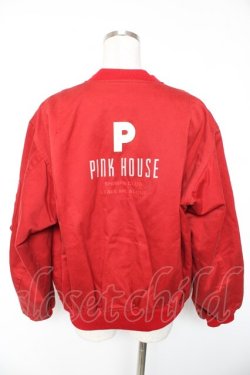 画像2: PINK HOUSE / ロゴプリントブルゾン  赤 Y-26-01-01-123-LO-JA-SZ-ZY