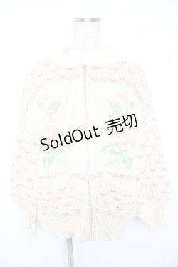 画像1: merry jenny / ローズカウチンニット  生成 Y-26-01-01-125-LO-TO-SZ-ZY