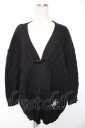 NieR Clothing / ポッケ付きニットカーディガン F 黒 Y-26-01-01-128-PU-TO-SZ-ZY