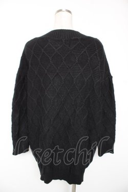 画像2: NieR Clothing / ポッケ付きニットカーディガン F 黒 Y-26-01-01-128-PU-TO-SZ-ZY