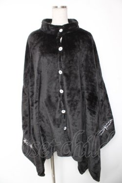 画像1: NieR Clothing / NieRふわもこブラックポンチョ F ブラック Y-26-01-01-129-PU-TO-SZ-ZY