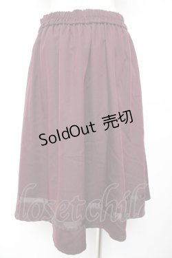 画像2: axes femme / ローズ刺繍フレアスカート F ワイン Y-26-01-01-136-AX-SK-SZ-ZY