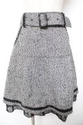 axes femme / ヘリンボーンツイードスカート M 黒 Y-26-01-01-140-AX-SK-SZ-ZY