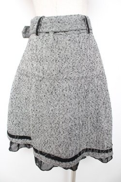 画像2: axes femme / ヘリンボーンツイードスカート M 黒 Y-26-01-01-140-AX-SK-SZ-ZY