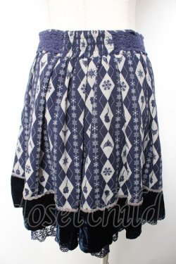 画像2: axes femme / Disney/アーガイルシルエットスカート  紺 Y-26-01-01-141-AX-SK-SZ-ZY